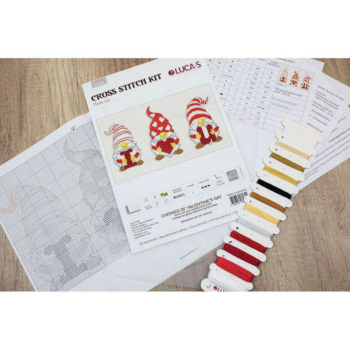 Gnomes of Valentine's Day JK031L Counted Cross-Stitch Kit