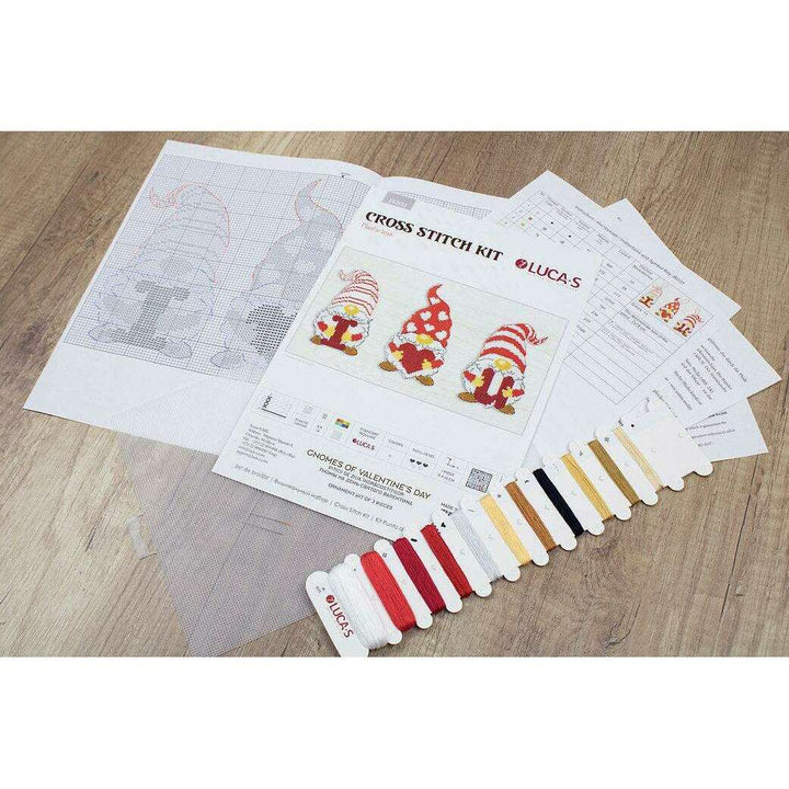 Gnomes of Valentine's Day JK031L Counted Cross-Stitch Kit