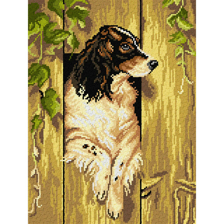 Gobelin canvas for halfstitch without yarn after Alexander Pope - The Brook Hill Dog 3541J