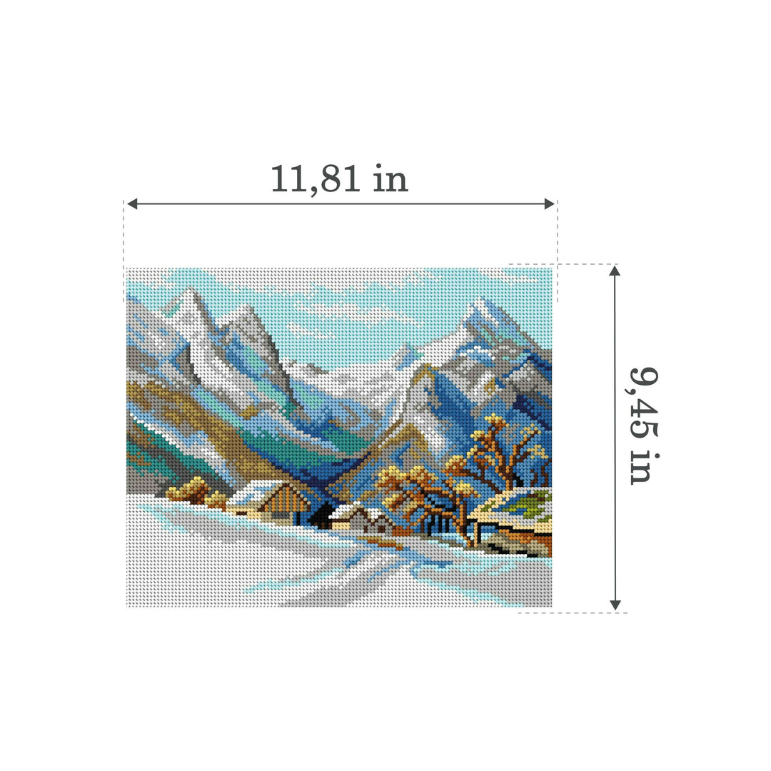 Gobelin canvas for halfstitch without yarn after Edward Theodore Compton - Winter Landscape 3241H