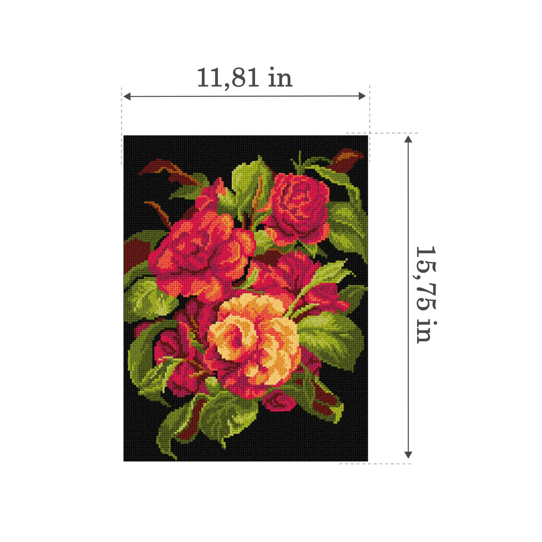 Gobelin canvas for halfstitch without yarn after John Charles Robinson - Camellias 3524J
