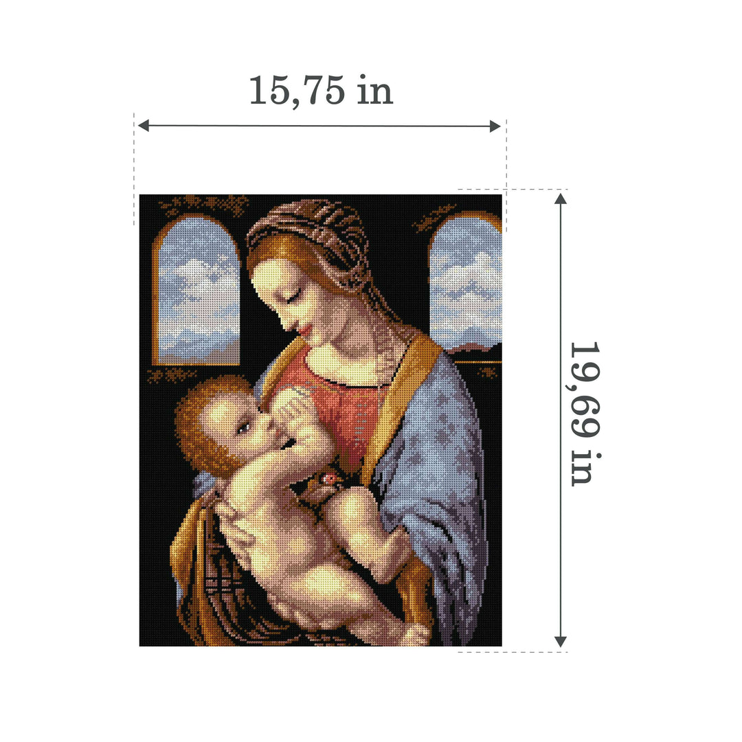 Gobelin canvas for halfstitch without yarn after Leonardo Da Vinci - Madonna Litta 2210M