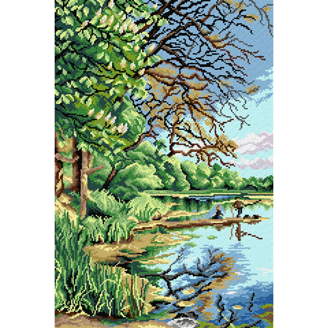 Gobelin canvas for halfstitch without yarn after Peder Mork Monsted - Fisherman 3525Q
