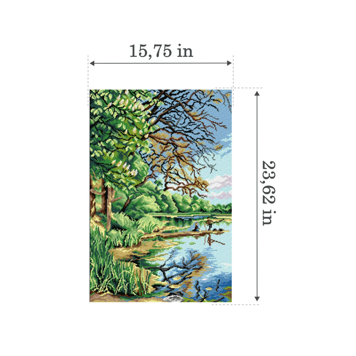 Gobelin canvas for halfstitch without yarn after Peder Mork Monsted - Fisherman 3525Q