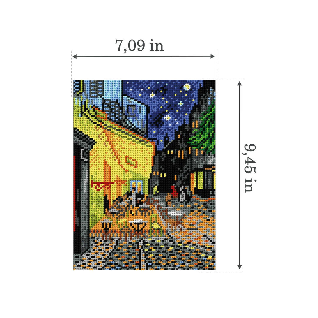 Gobelin canvas for halfstitch without yarn after Vincent van Gogh - Cafe Terrace at Night 1815F