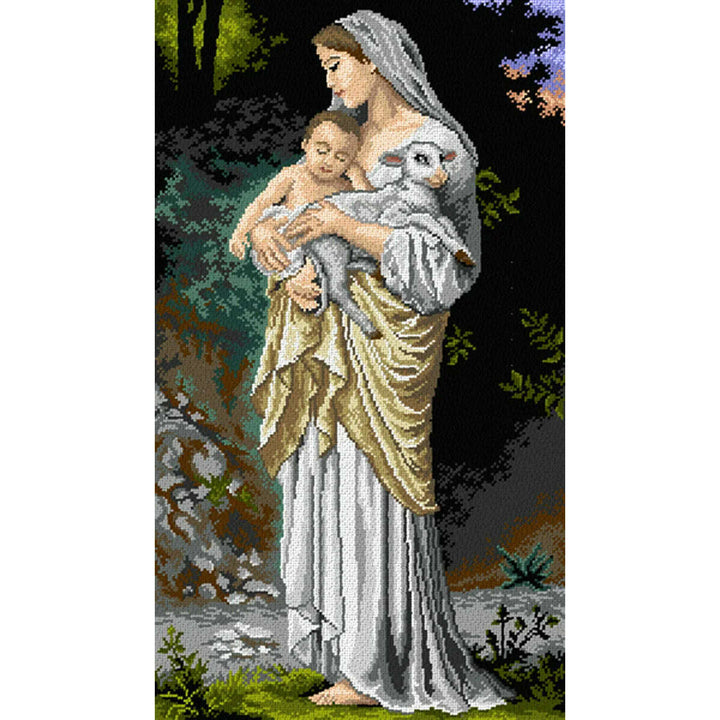 Gobelin canvas for halfstitch without yarn after William Adolphe Bouguereau - Innocence 3348R
