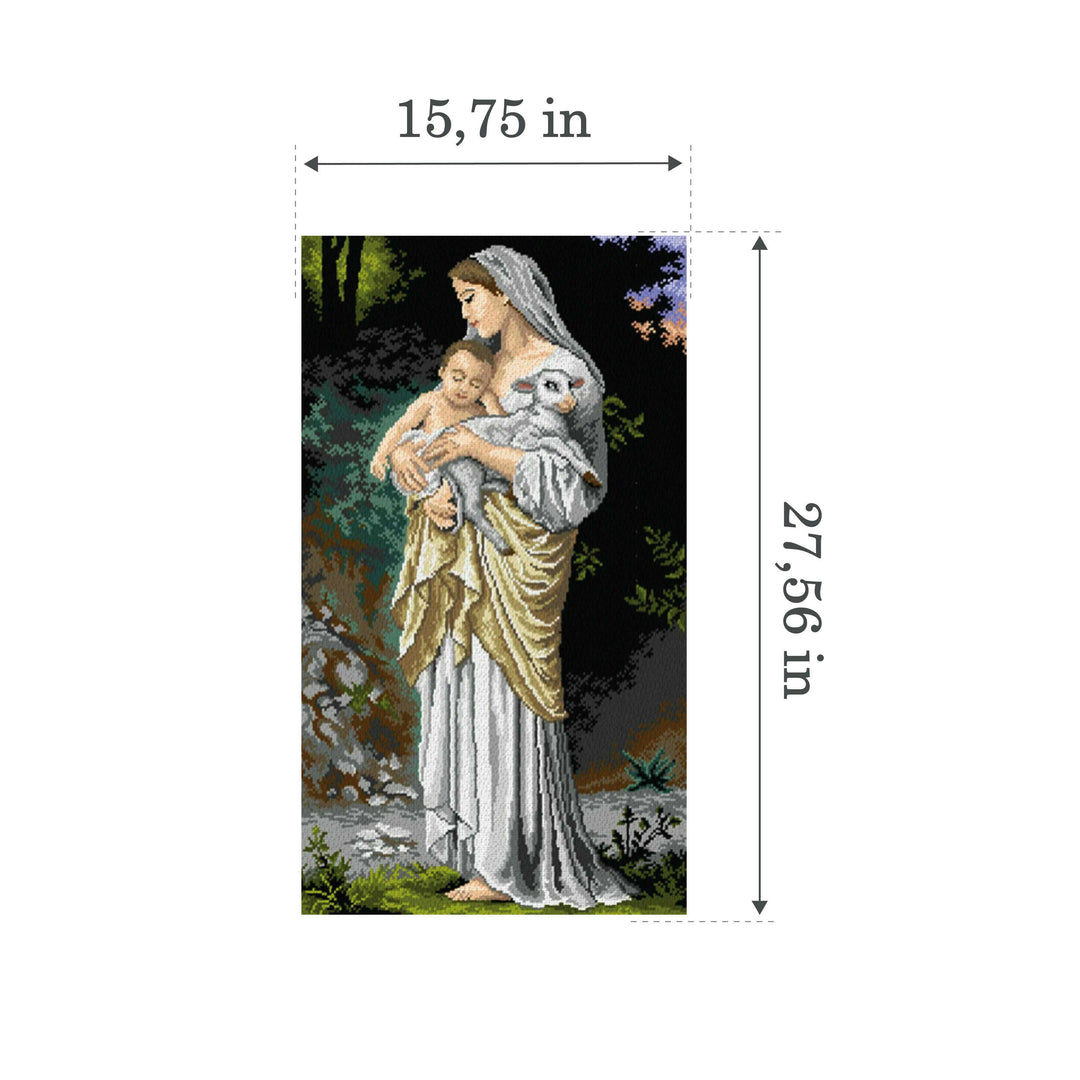 Gobelin canvas for halfstitch without yarn after William Adolphe Bouguereau - Innocence 3348R