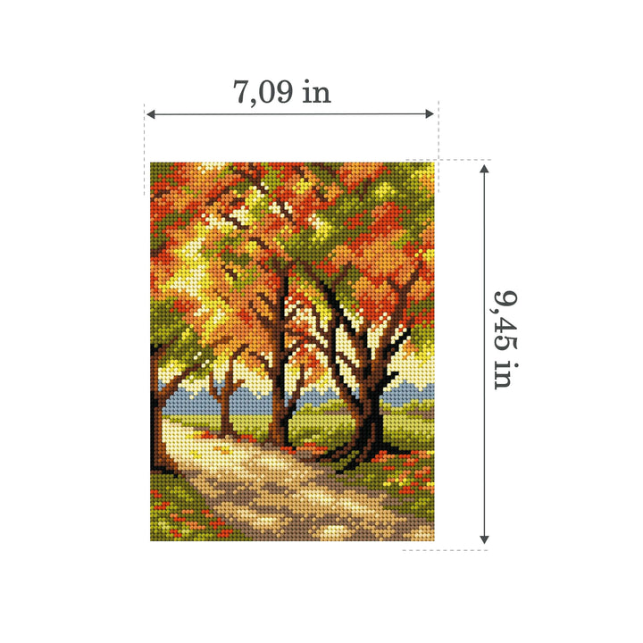 Gobelin canvas for halfstitch without yarn Autumn Trees 3267F