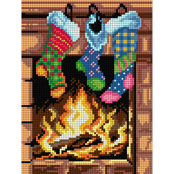 Gobelin canvas for halfstitch without yarn By the Fireplace 3501F