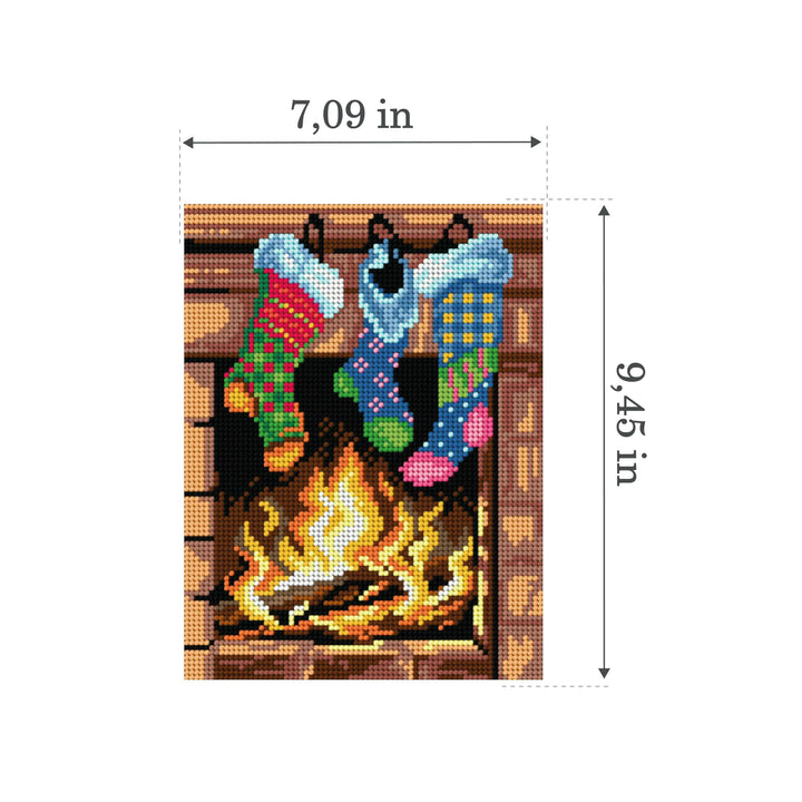 Gobelin canvas for halfstitch without yarn By the Fireplace 3501F