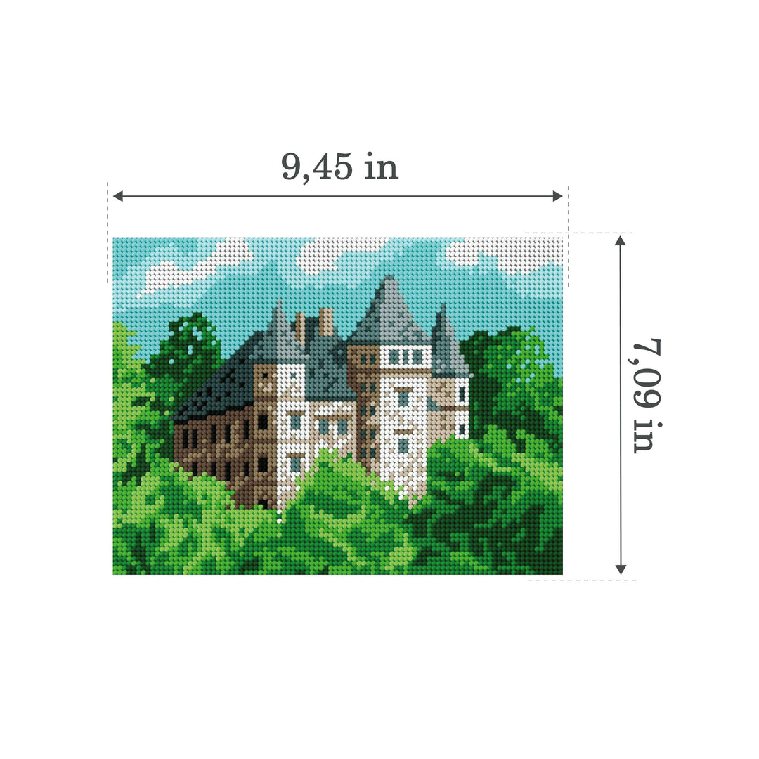 Gobelin canvas for halfstitch without yarn Castle 1292F