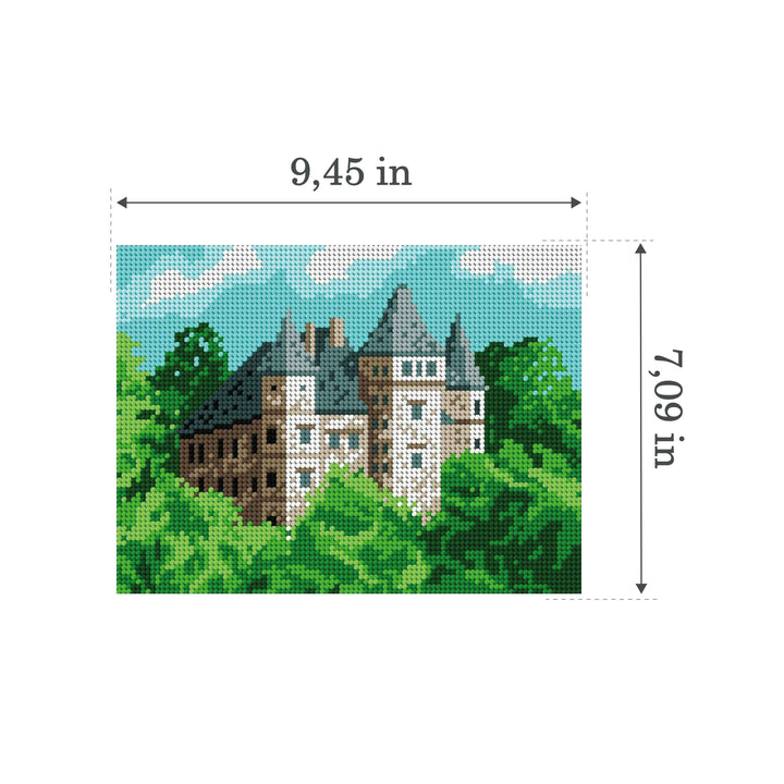 Gobelin canvas for halfstitch without yarn Castle 1292F
