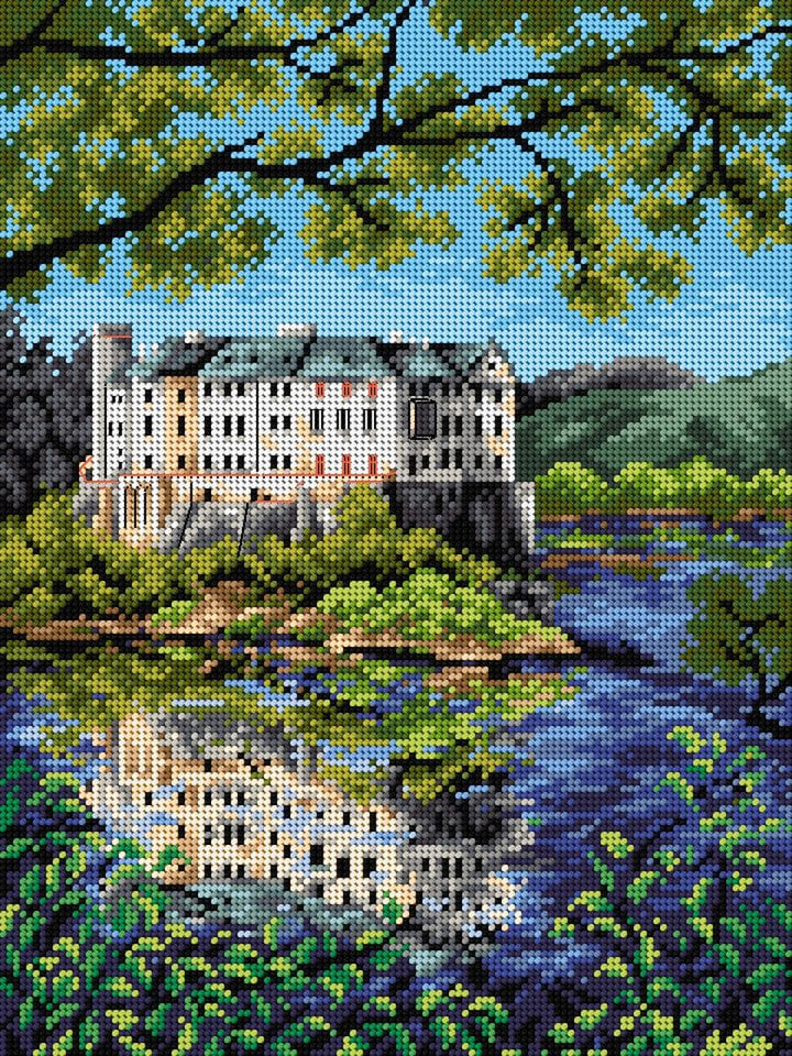 Gobelin canvas for halfstitch without yarn Castle Orlik 2383J