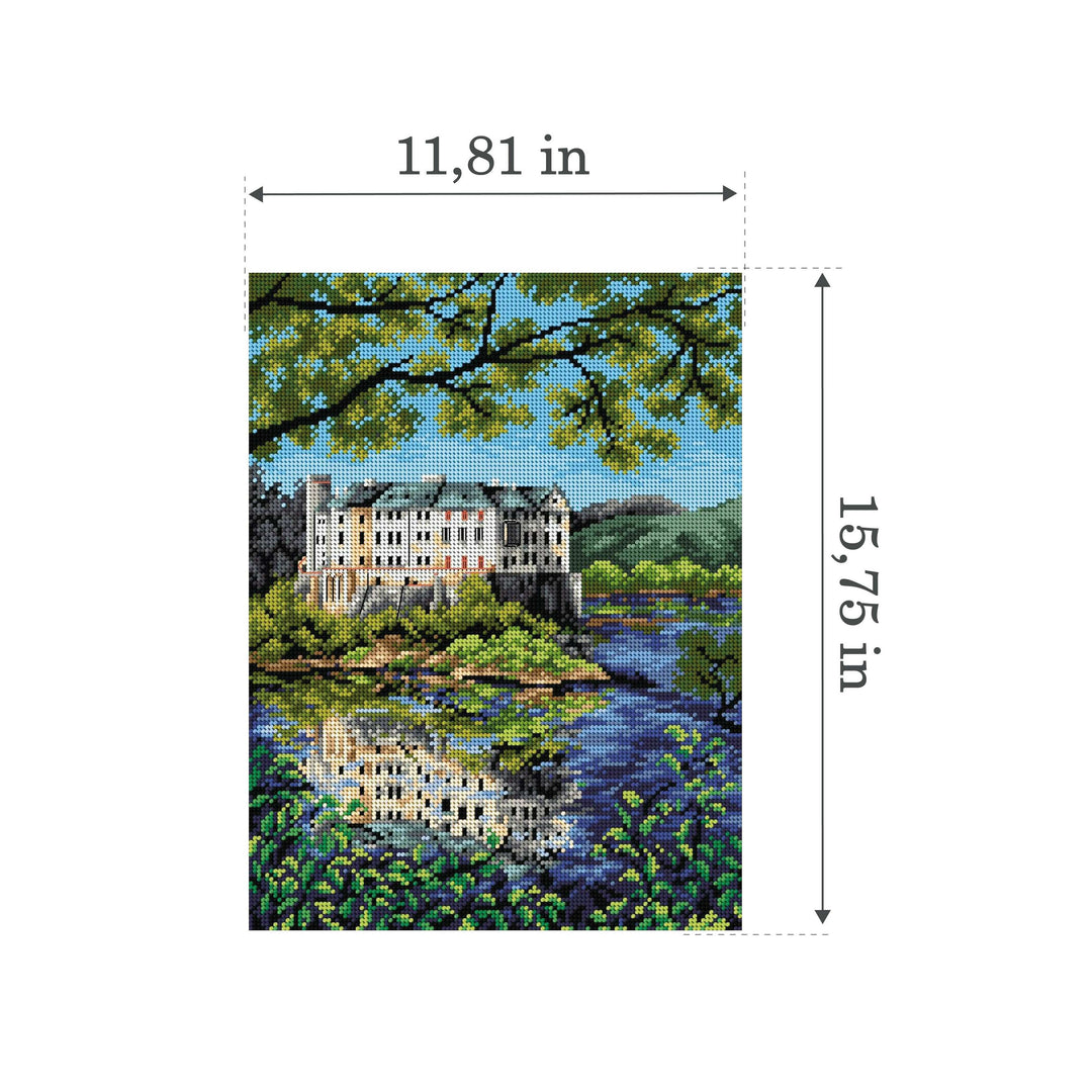 Gobelin canvas for halfstitch without yarn Castle Orlik 2383J
