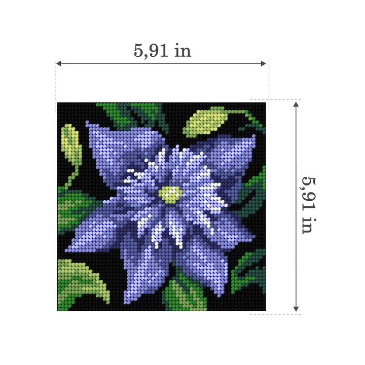 Gobelin canvas for halfstitch without yarn Clematis 3478D