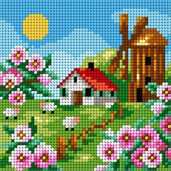 Gobelin canvas for halfstitch without yarn Four Seasons - Spring