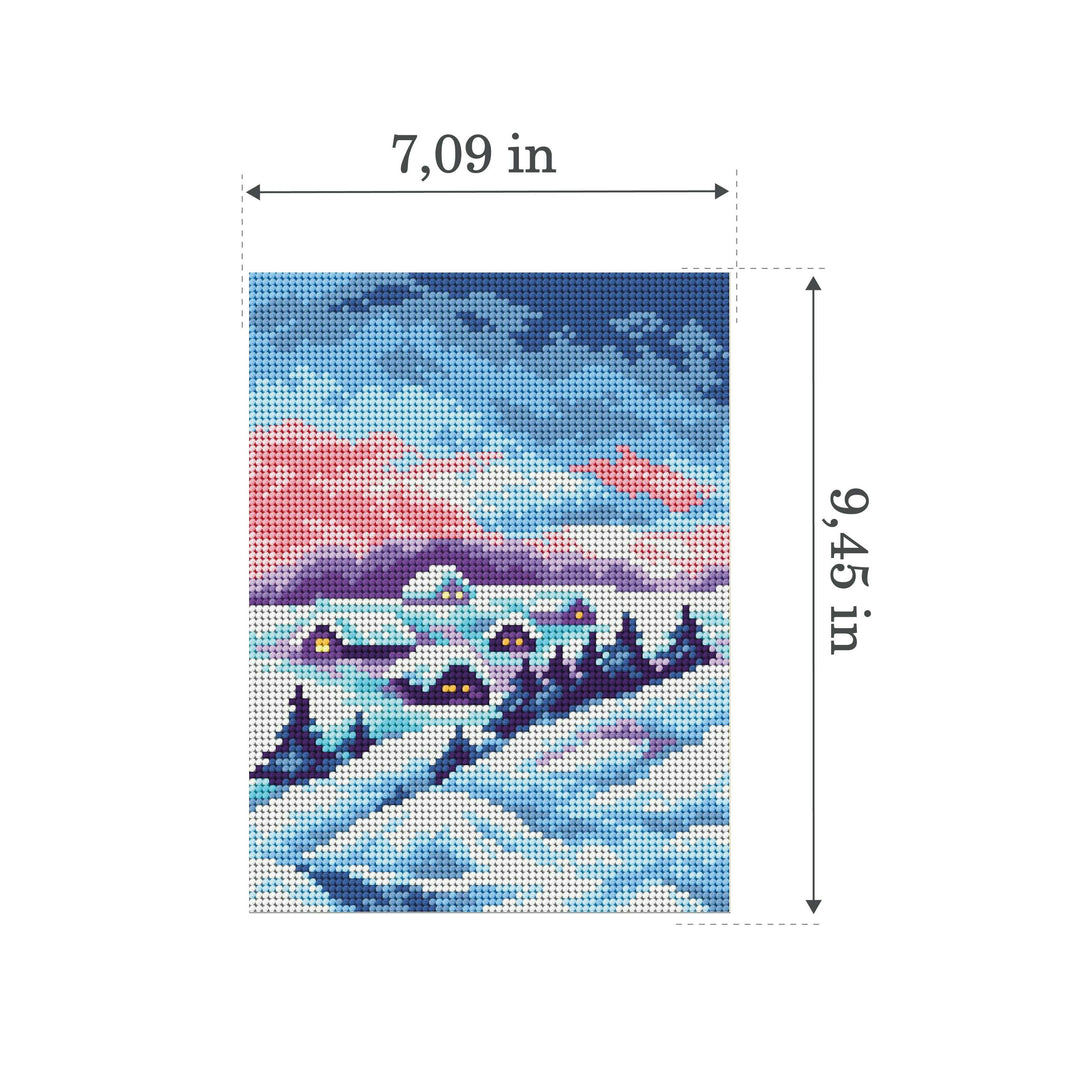 Gobelin canvas for halfstitch without yarn Frosty land 2422F