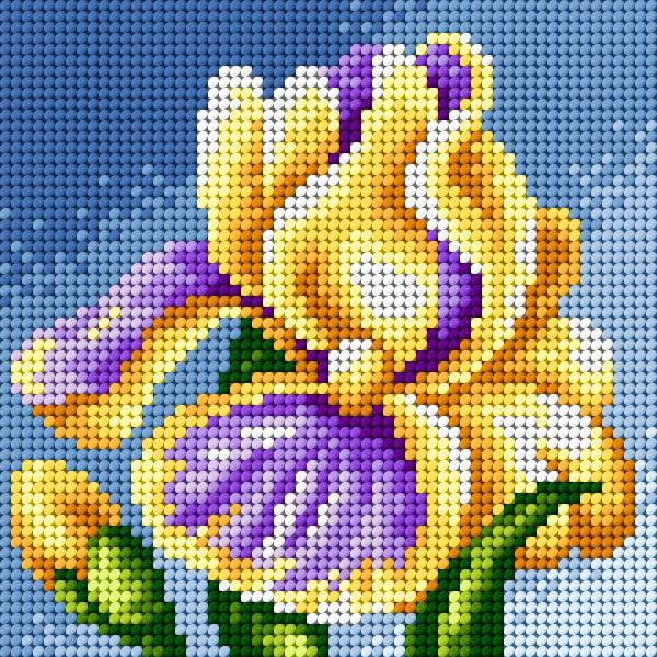 Gobelin canvas for halfstitch without yarn Iris