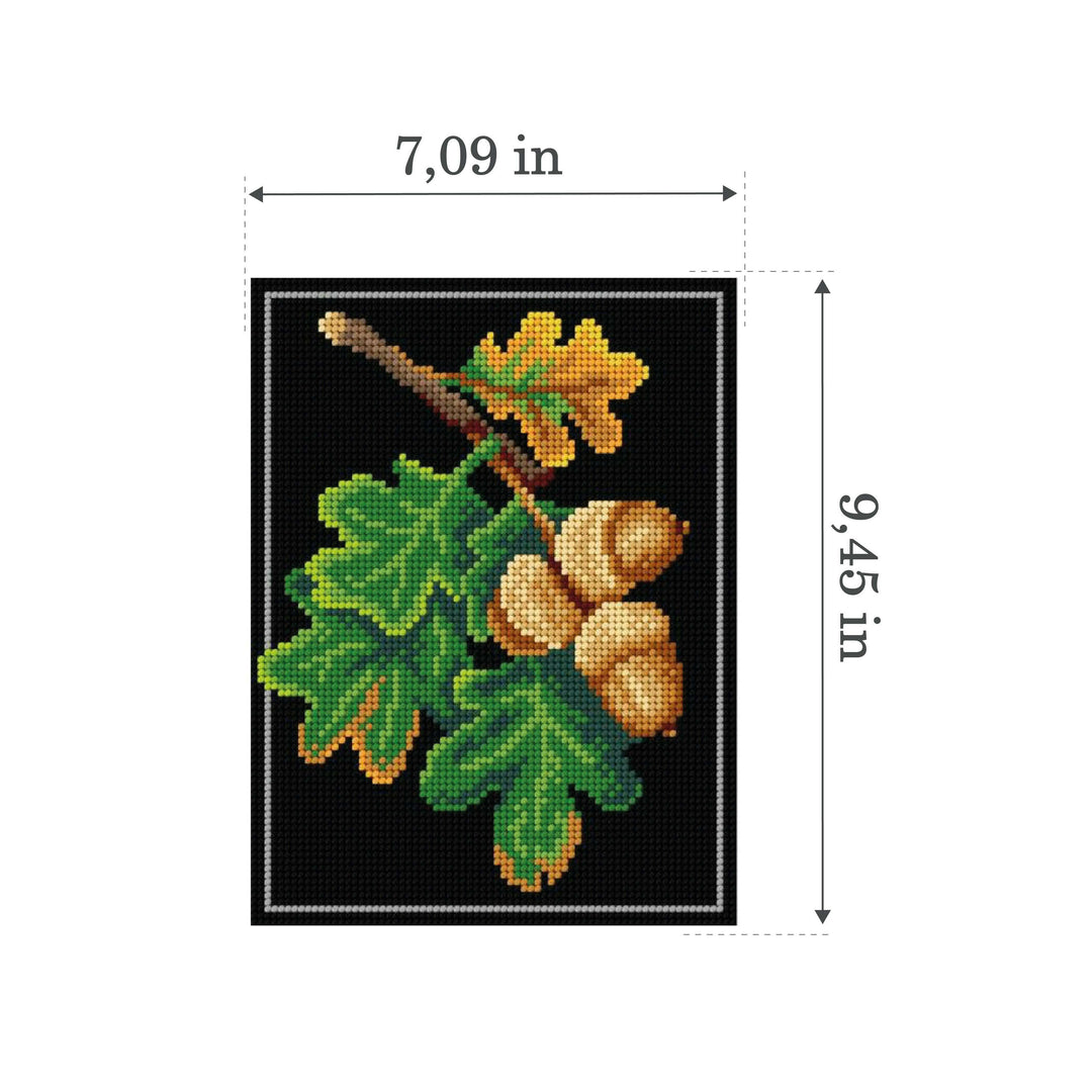 Gobelin canvas for halfstitch without yarn  Oak 3247F - Printed Tapestry Canvas