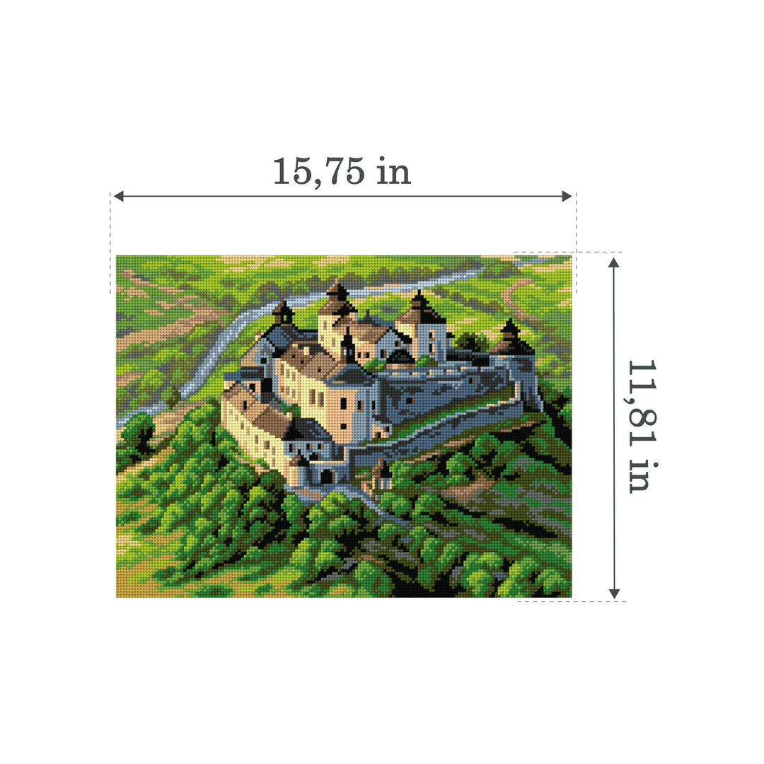 Gobelin canvas for halfstitch without yarn Red Hill Castle 2912J