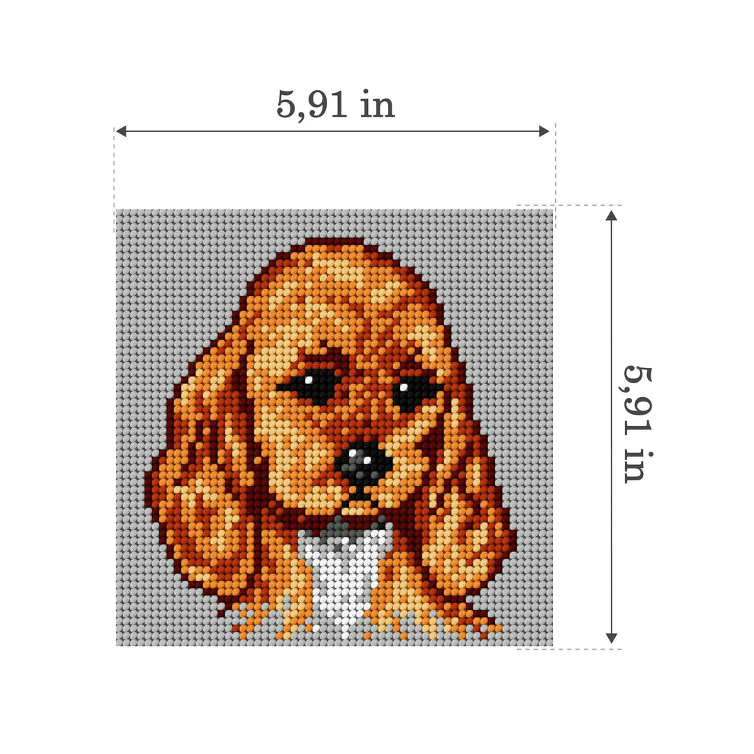 Gobelin canvas for halfstitch without yarn Small  Spaniel 1469D