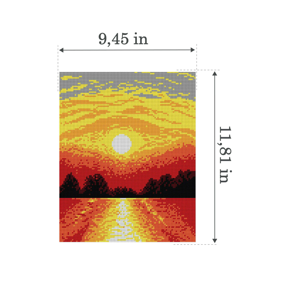 Gobelin canvas for halfstitch without yarn Sunset 1529H