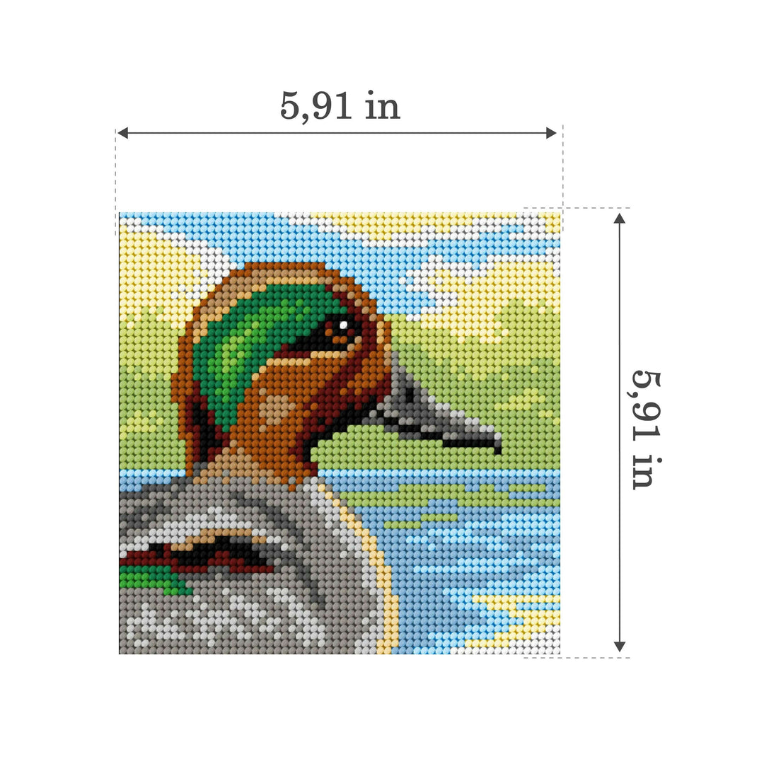 Gobelin canvas for halfstitch without yarn Teal Duck 3512D