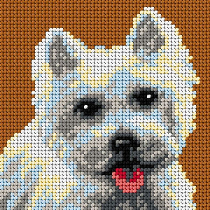 Gobelin canvas for halfstitch without yarn West Highland White Terrier 2722D