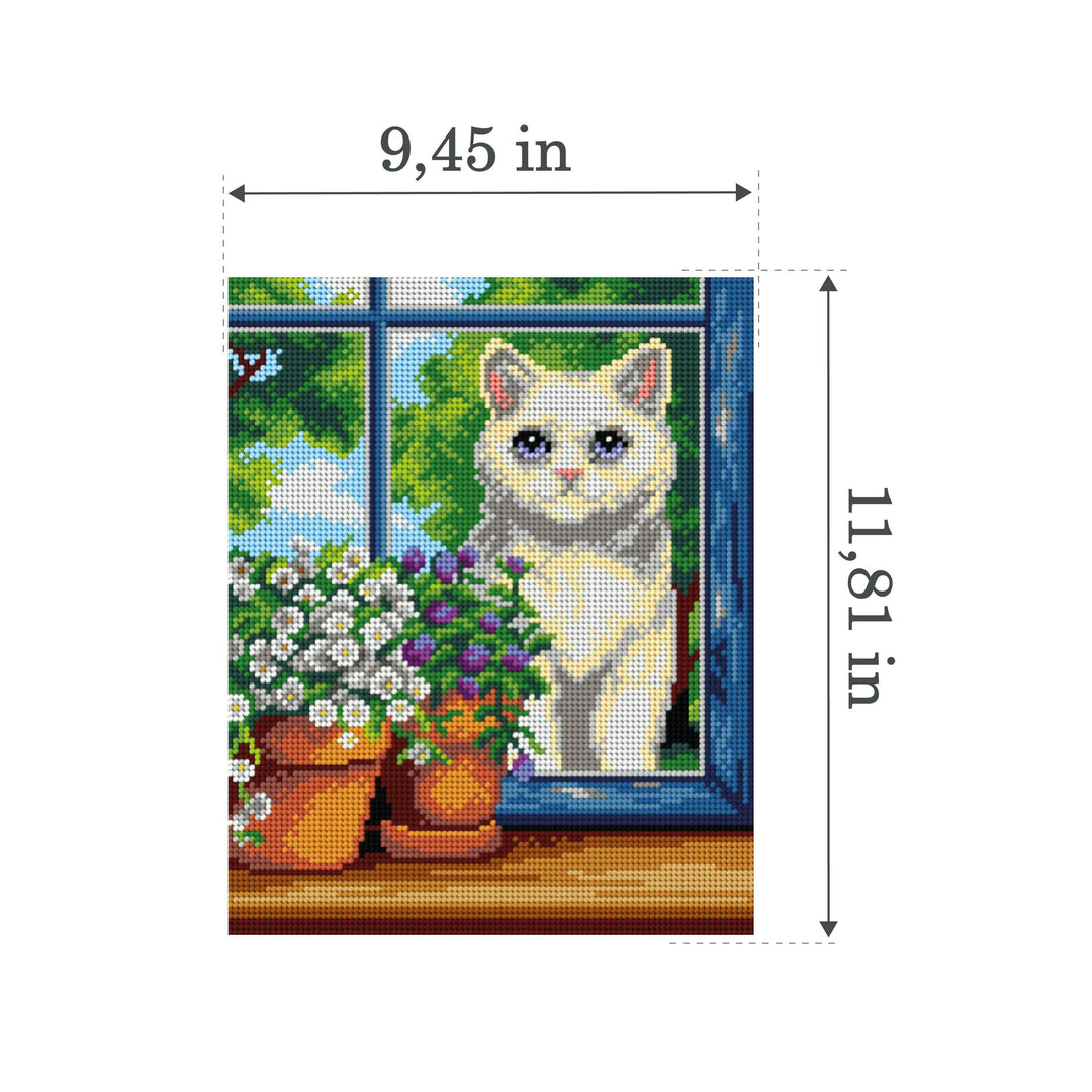 Gobelin canvas for halfstitch without yarn White Cat 3518H