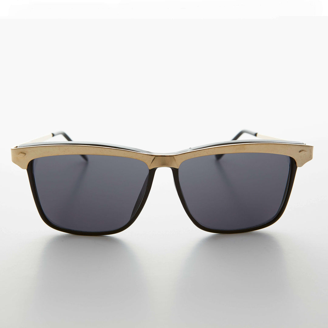 Gold Brow Line Vintage Sunglasses - Spinderella