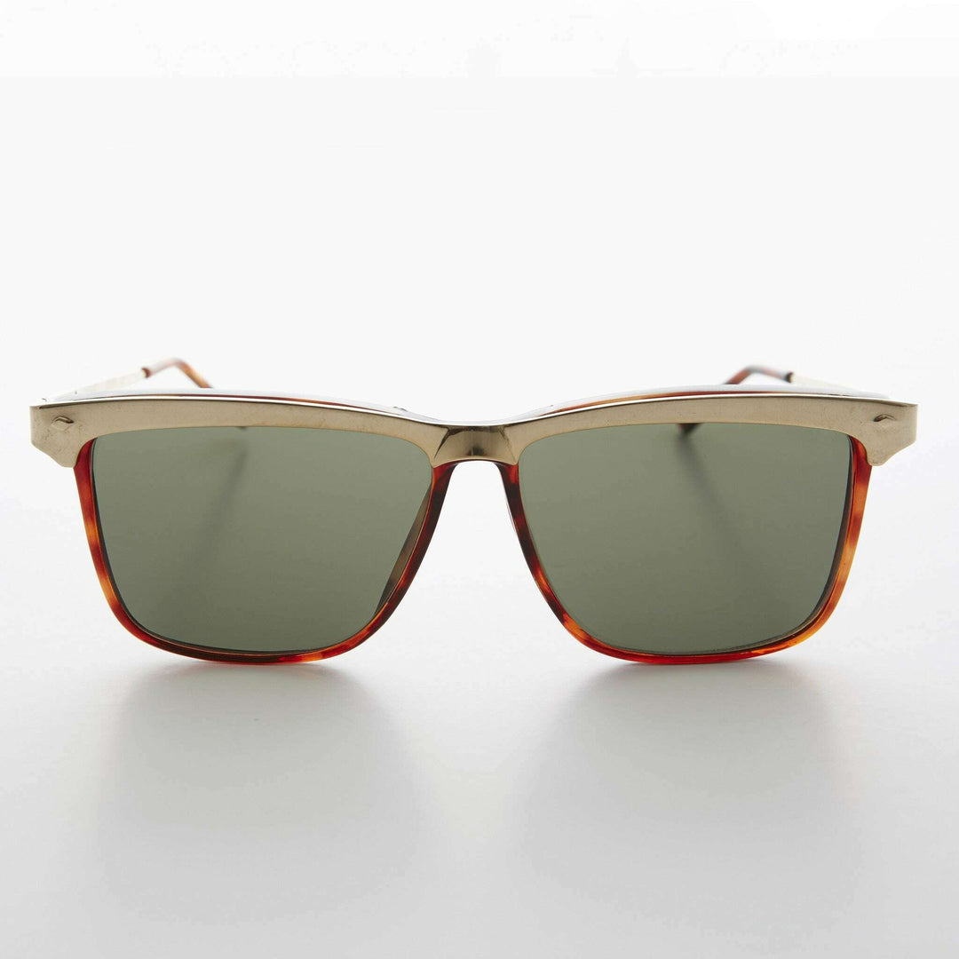 Gold Brow Line Vintage Sunglasses - Spinderella