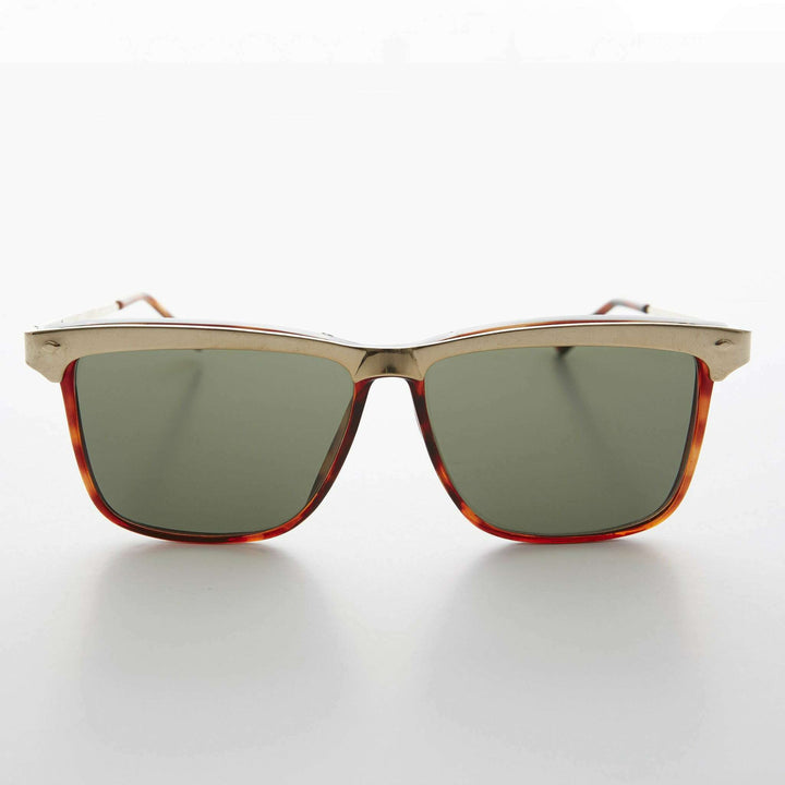 Gold Brow Line Vintage Sunglasses - Spinderella