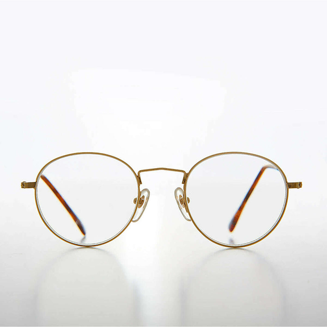 Gold Round Classic Polo Shape Reading Glasses - Hodges