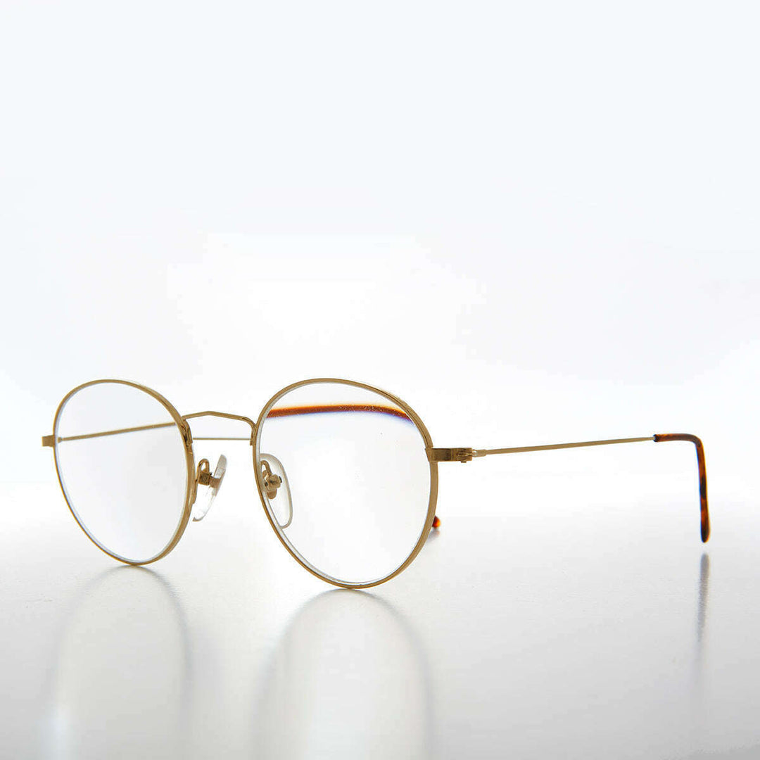 Gold Round Classic Polo Shape Reading Glasses - Hodges