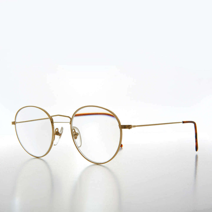 Gold Round Classic Polo Shape Reading Glasses - Hodges