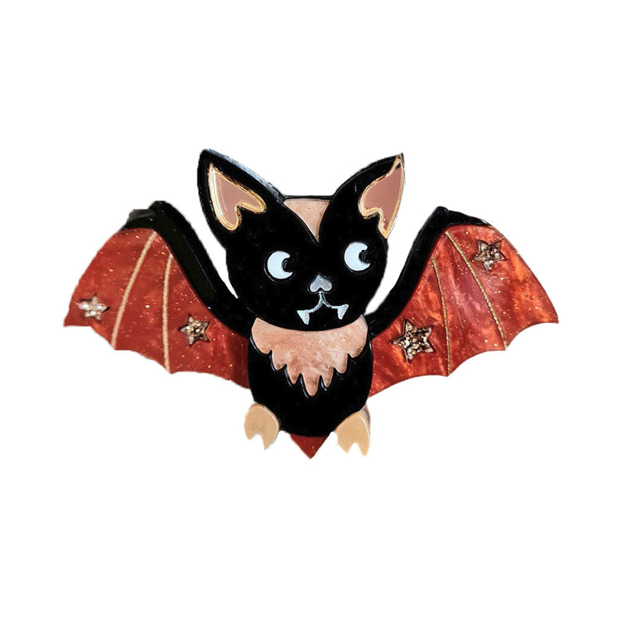 Golden Baby Bat Brooch by Cherryloco Jewellery 1