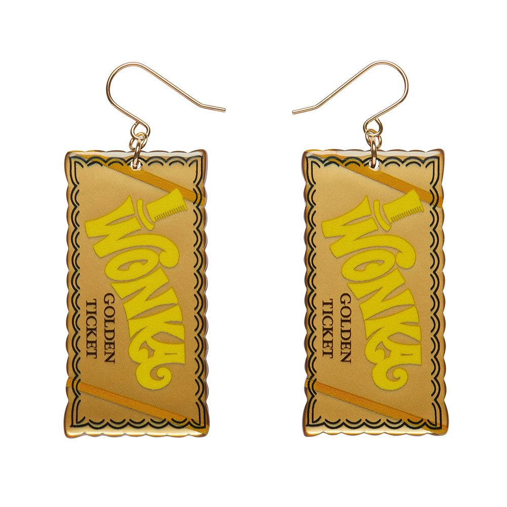 Golden Ticket Drop Earrings by Erstwilder image