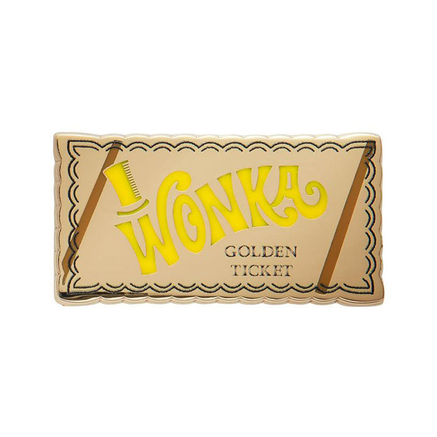 Golden Ticket Enamel Pin by Erstwilder image