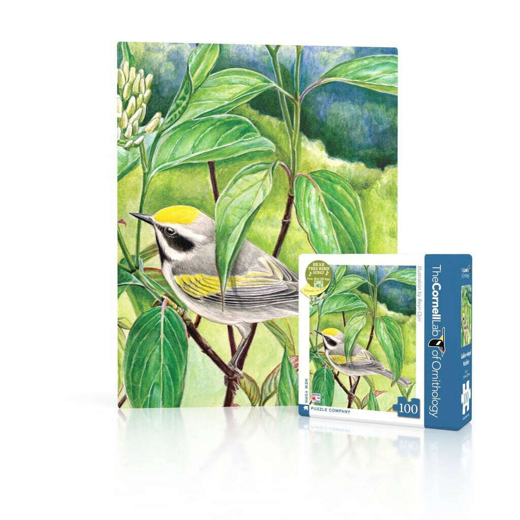 Golden-winged Warbler Mini Jigsaw Puzzle
