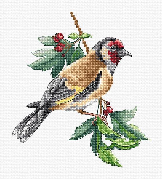 Goldfinch Bird B1197L Counted Cross-Stitch Kit