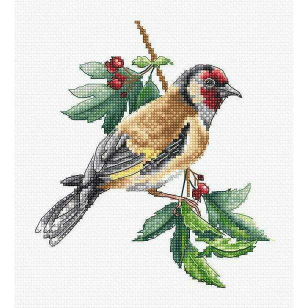Goldfinch Bird B1197L Counted Cross-Stitch Kit