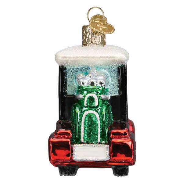 Old World Christmas Golf Cart Blown Glass Ornament