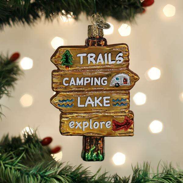 Old World Christmas Gone Camping Blown Glass Ornament