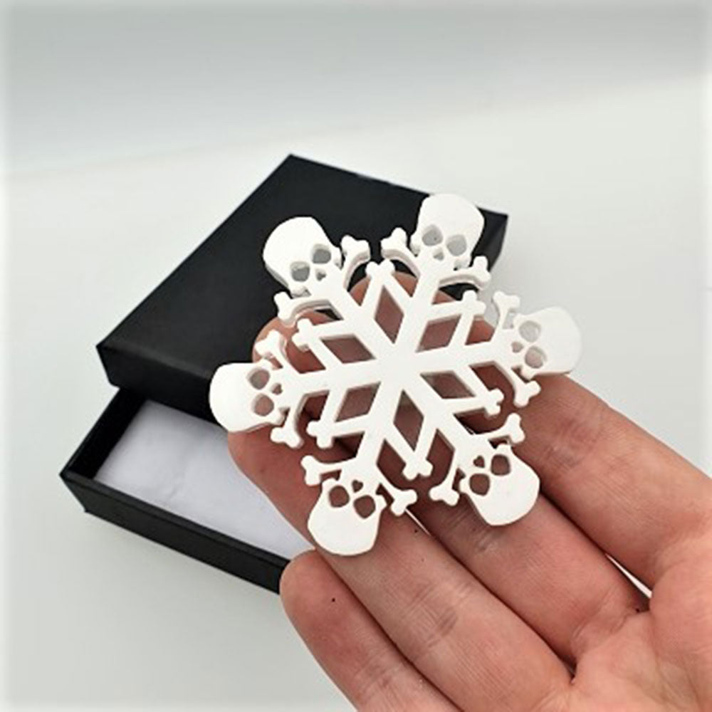 Gothic Snowflake Pin by Cherryloco Jewellery 3