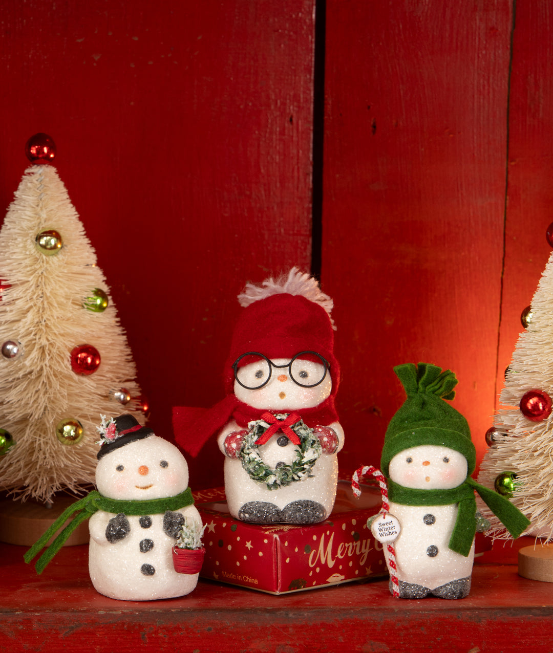 Jolly Top Hat Snowboy by Bethany Lowe Designs, image 3