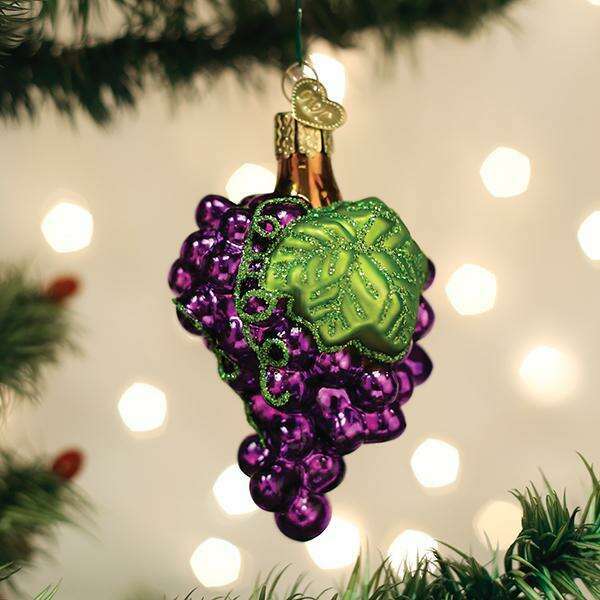 Old World Christmas Grapes Blown Glass Ornament