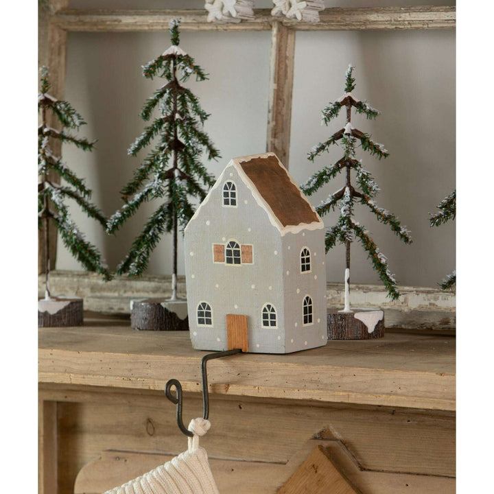 Gray House Stocking Holder by Bethany Lowe Designs, christmas decor