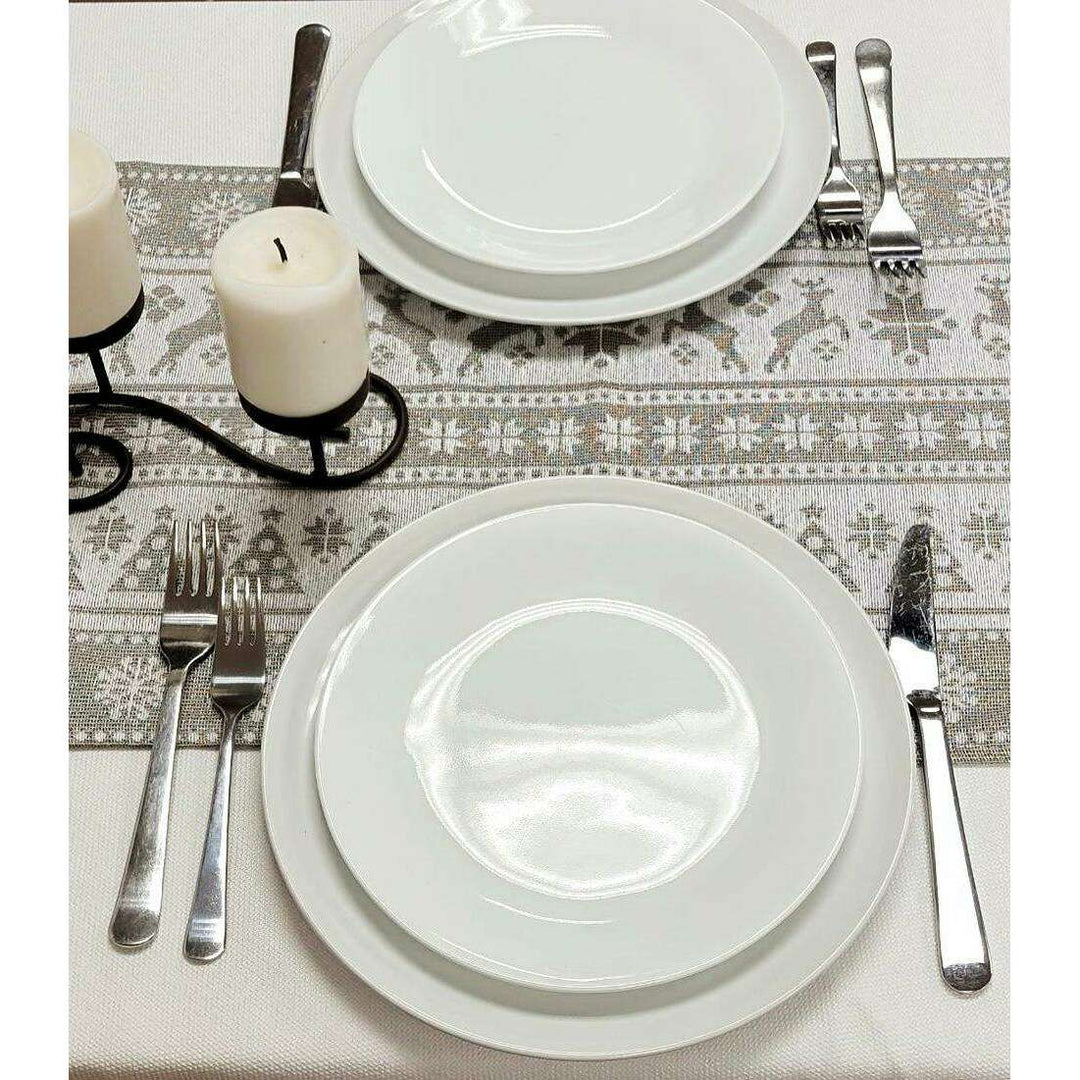 Gray Nordic Christmas Table Runner F07M5-9B Silver