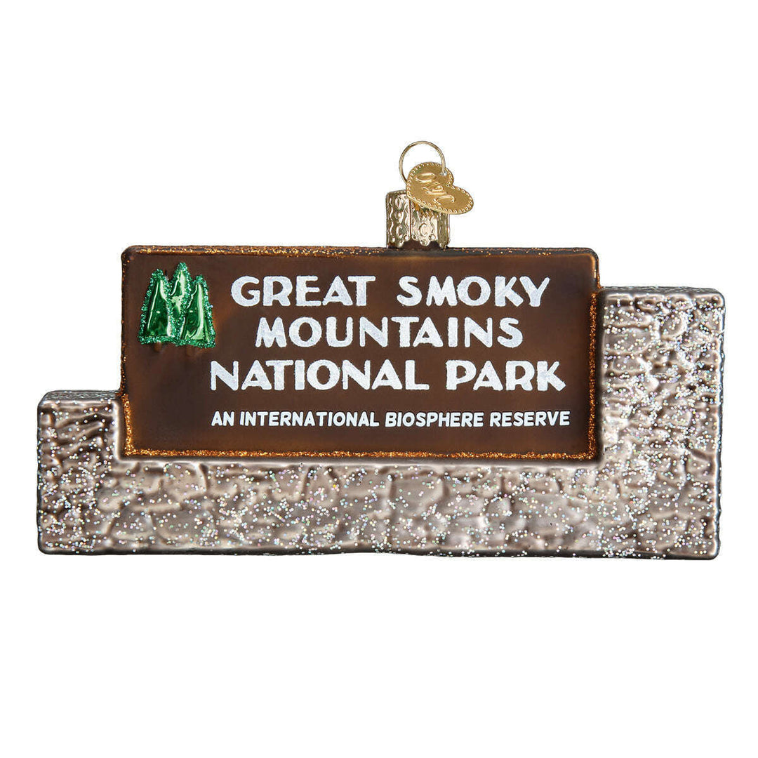 Old World Christmas Great Smoky Mountains Blown Glass Ornament