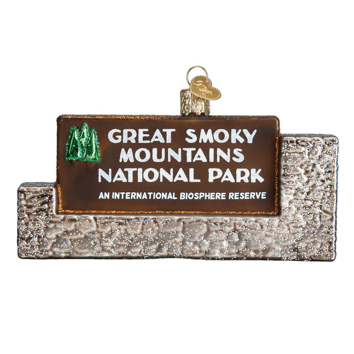 Old World Christmas Great Smoky Mountains Blown Glass Ornament